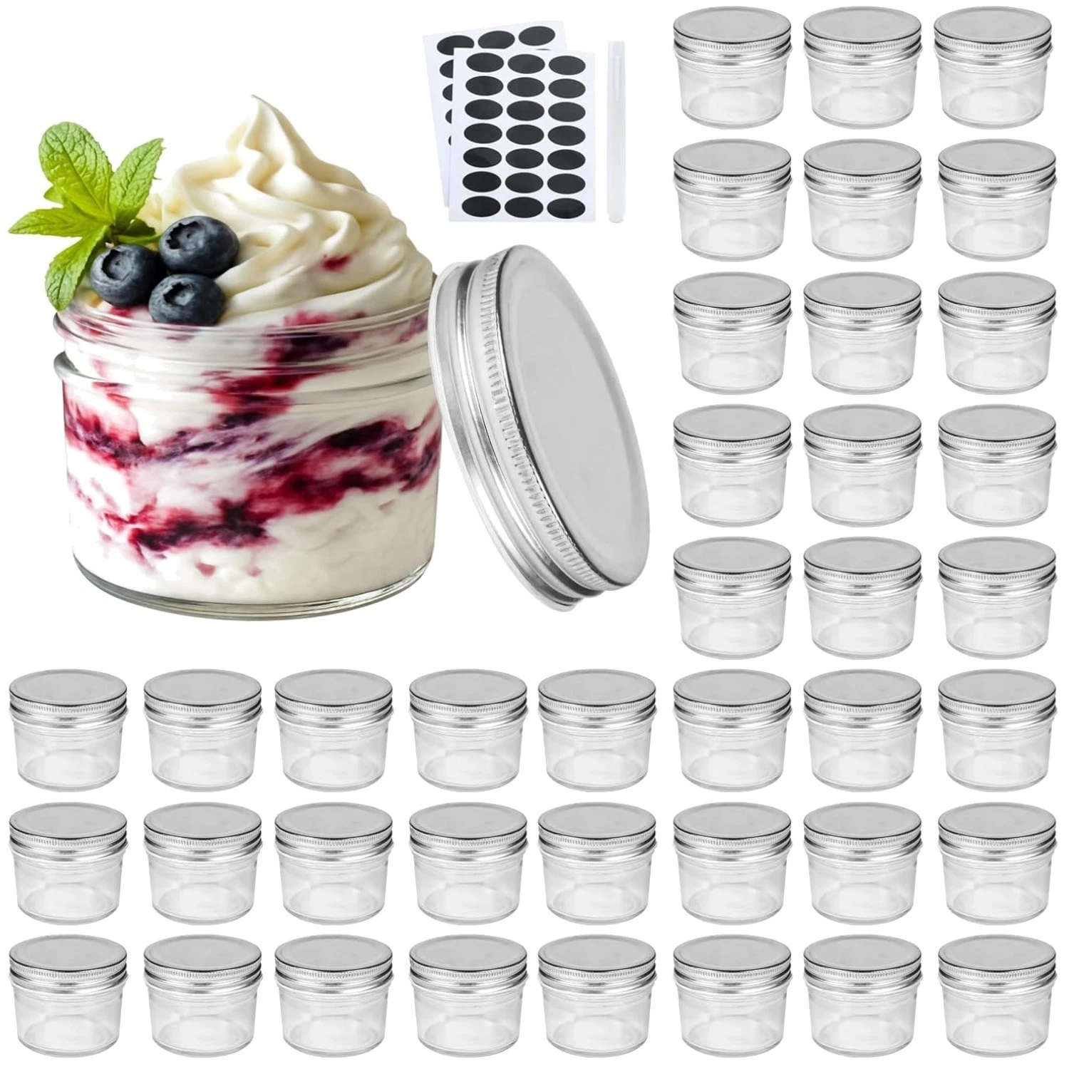 Kitchen Storage Solution: 4oz Glass Jars
Opens in a new window or tab