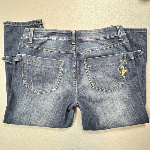 VTG 90s Phat Fashions Silver Label Jeans Sz 7 Lo-Rise Stretch Baby Phat Cropped - Picture 3 of 10