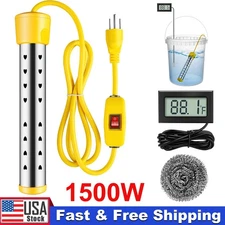 1500W 110V Water Heater Portable Electric Immersion Element Bucket Boiler Travel