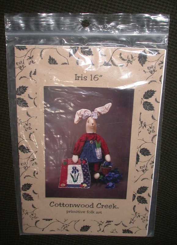 COTTONWOOD CREEK Iris 16" Rabbit Doll Pattern Instructions Folk Easter Bunny