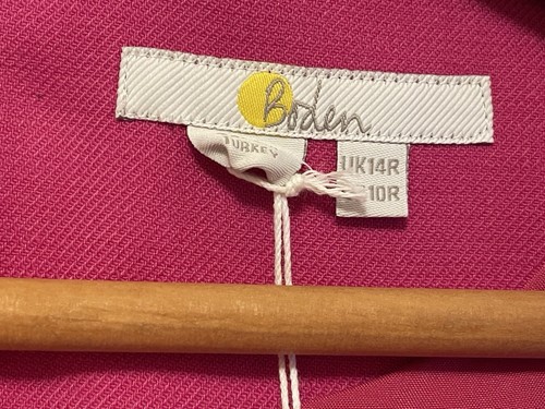 BODEN Pink V-neck Wool Blend Skater Peplum Mini Dress Sz 10 NWT - Picture 6 of 8