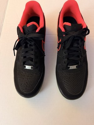 Size 10.5 - Nike Air Force 1 Yeezy Kenya west Black N Crimson Model #48298-048