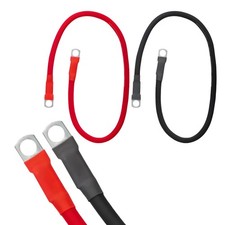 4 Gauge 2ft OFC Battery Power Inverter Cables Red/Black Wire Solar RV 2 Count