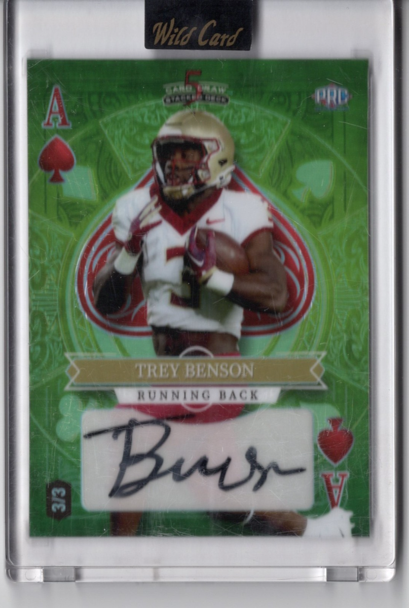 TREY BENSON 2023 Wild Card 5 CARD DRAW STACKED DECK AUTOGRAPH #SD