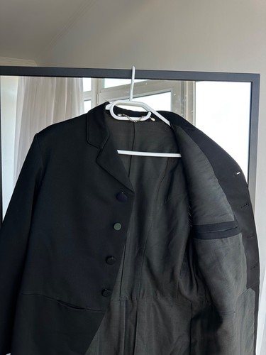 Raro cappotto nero vintage vittoriano/edoardiano anni 20 40 - Foto 7 di 12