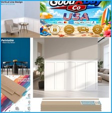 Wainscoting Kit MDF 20 Slats Paintable Board and Batten Wall Panels 47 Inch