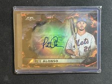 2022 Topps Fire #SS-PA Pete Alonso Scorching Signatures Gold #/10