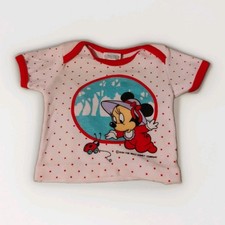 Vintage Disney Baby Minnie Mouse T-Shirt 0-6 Months 1984 RARE