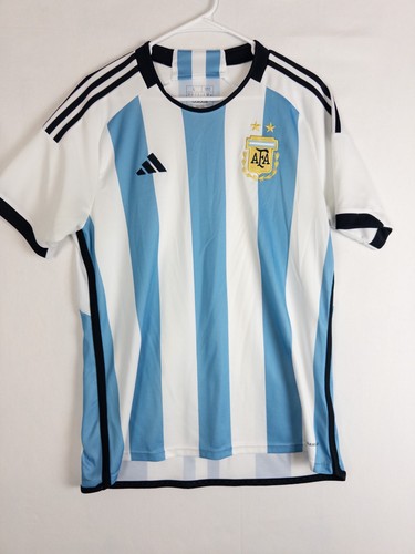 Argetina Trikot Herren L Logo Adidas Celeste Fußball Kurzarm