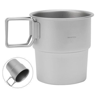 Tasse en titane 300 ml avec couvercle en titane Elevate Your for Outdoor Coffee