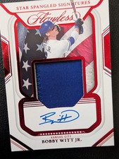 2023 Panini Flawless #SS-BW Bobby Witt Jr. Star Spangled Signtaures Ruby #/20
