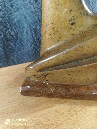 K SILVA SCULPTURE MODERN SOAPSTONE CARVING VINTAGE BRAZIL Prayer - Picture 3 of 16