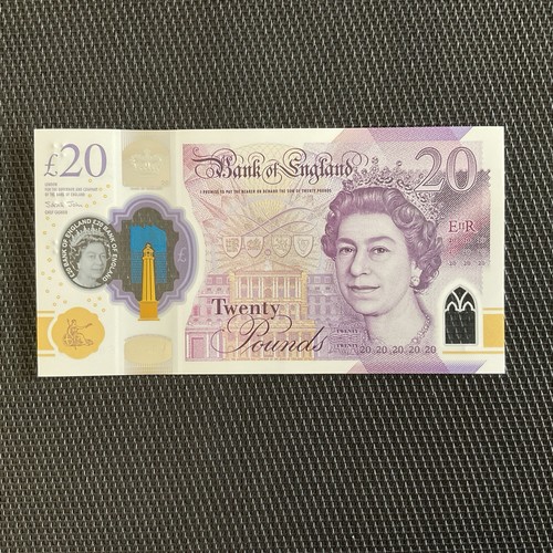 ROYAUME UNI: 20 Pounds ND 2018 Polymère, Pick 396, NEUF/UNC 🌐