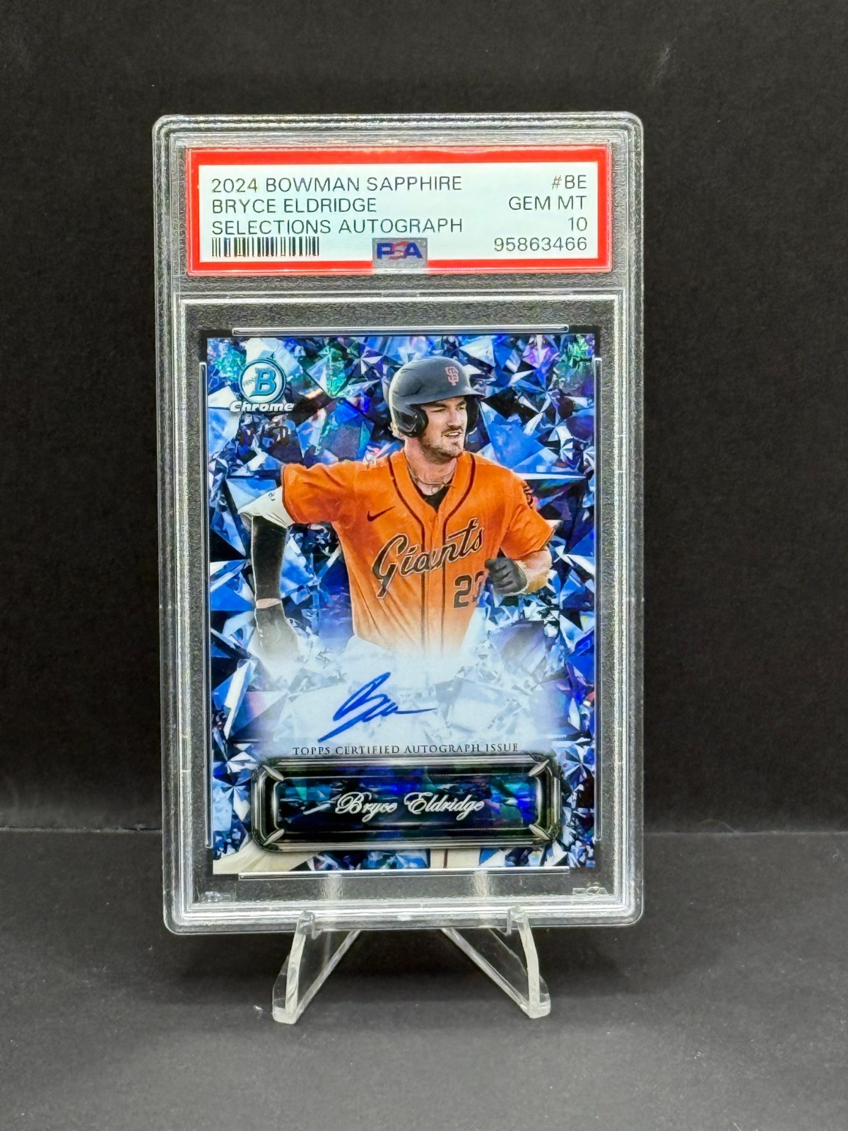 2024 Bowman Sapphire Bryce Eldridge "Selections" Autograph #BE 47/50 PSA GEM10