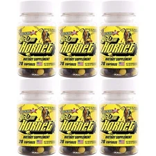 Yellow Hornet Herbal Dietary Supplement 20ct (Lot of 6 X) = 120 Capsules