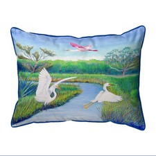 Betsy Drake Marsh Wings Large Indoor Outdoor Pillow 16x20