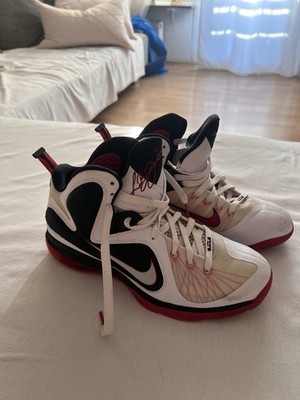Size 11 (EU 45) Nike LeBron James 9 Miami Heat Home Colorway Vintage Shoes 2011 