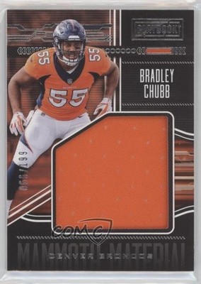 2018 Panini Playbook Mammoth Materials /199 Bradley Chubb #MM-34 Rookie RC 0sm9