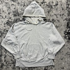 Vintage 80s Champion Reverse Weave Warm Up Hoodie Sweatshirt Gray Made In USA