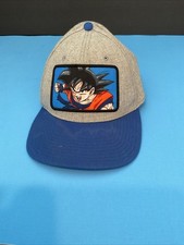 Dragon Ball Z Bird Studio Goku Patch Snapback Baseball Cap Blue Gray One Size