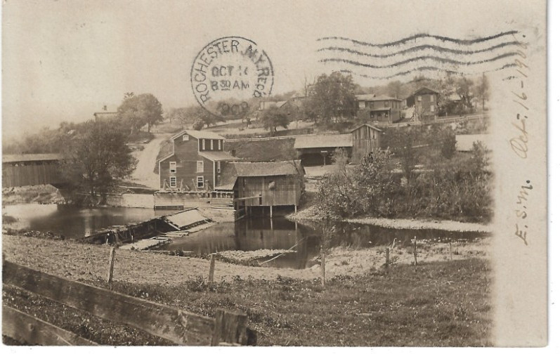 RPPC Richmond MIlls New York Reed Fort E Allen Roch. 1908 Photo Postcrd Livonia