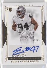 2017 National Treasures Rookie Signatures Gold 45/49 Eddie Vanderdoes Auto 0c6