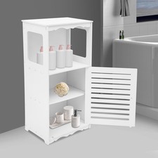 Weiß Badezimmerschrank Kommode schmaler Badschrank aus Holz Korrosionsbeständig