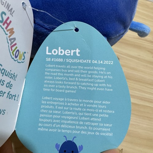 Squishmallow 8 Zoll Lobert der blaue Hummer Plüsch 2023 KellyToy Sea Life Neu mit Etikett S8 1688 - Bild 16 von 19