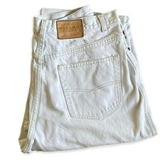 Vintage Gitano 80s 90s White Light Wash Denim Cotton High Rise Mom Jeans Size 18