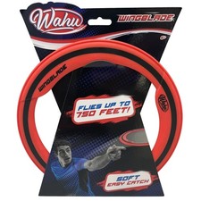 New Wahu Wingblade Flying Ring Disc Soft Grip Outdoor Toy Fly Up To 750 Ft Red