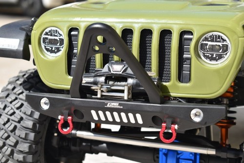 GPM Alu Front Bumper With D-Rings (Spiked Design) For SCX6 Jeep Trial Honcho - 第 8/11 張圖片