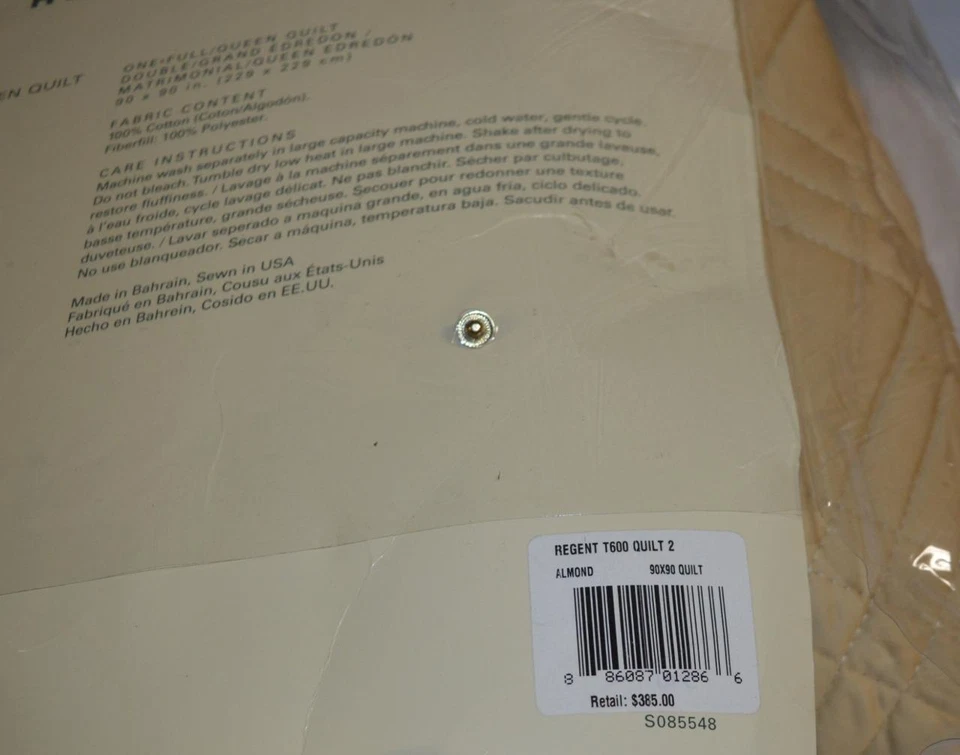 JUEGO DE FUNDAS COLCHA COMPLETA/QUEEN RALPH LAUREN Regent Almond NUEVO $685 algodón satén Foto 4 de 4