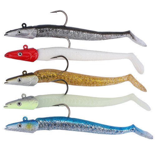 Goture 5pcs Jig Head Soft Fishing Lures 11cm22g Saltwater Sinking Swimbait Bait - Picture 13 of 13