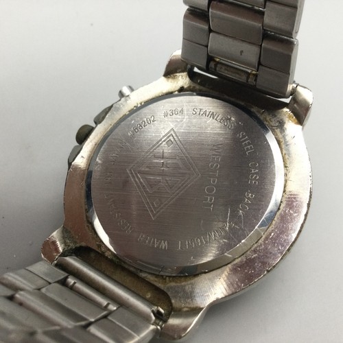 Vtg Eddie Bauer Watch Men 38mm Silver Gold Tone Date Backlight New Battery 7.75" - Picture 12 of 15