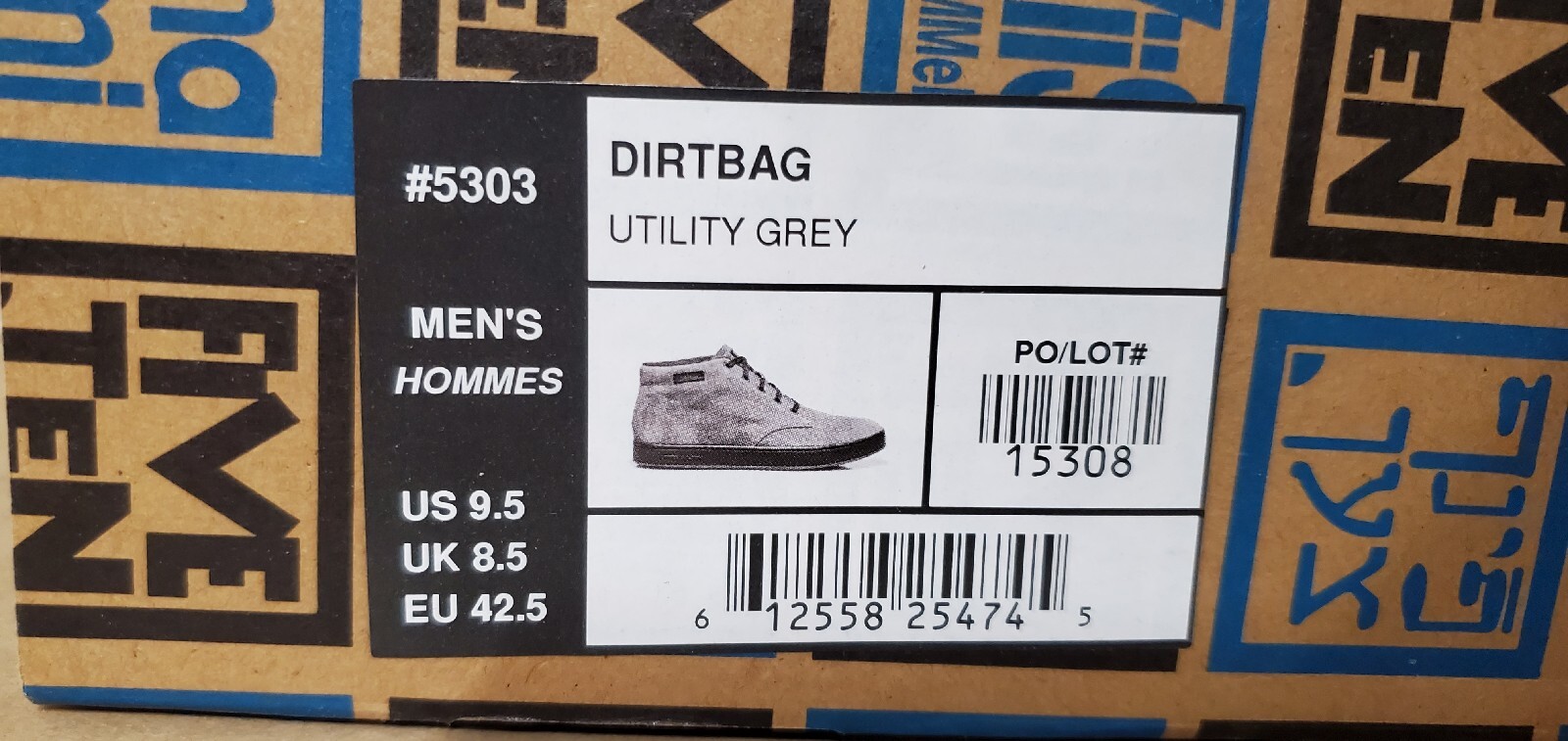 five ten Dirtbag Utility Grey size 9.5 NEW eBay