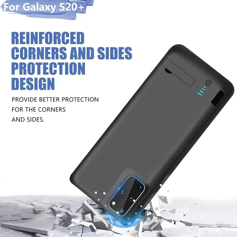 Funda de Carga para Samsung Galaxy S20 Plus/S20+ Banco de Alimentación Cargador de Batería Estuche Foto 4 de 4