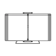 STAND ALONE POSTER FLIP DISPLAY WITH 10 PCS A3 (16.5‘‘X11.7‘‘) SHOWCARD FRAMES 