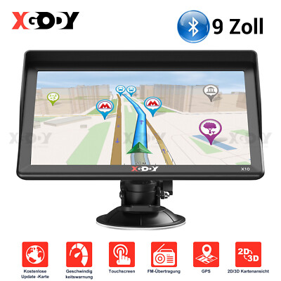 XGODY Auto KFZ LKW PKW Wohnmobil Navigationsgerät 3D Kartenansicht AV-IN 9 Zoll