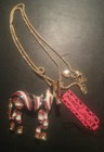 New Betsey Johnson Necklace Pin Funky Color Horse Zebra?