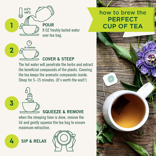 Té Extra Nocturno Orgánico con Raíz de Valeriana para Relajación, 16 Bolsas de Té (P - Imagen 6 de 12