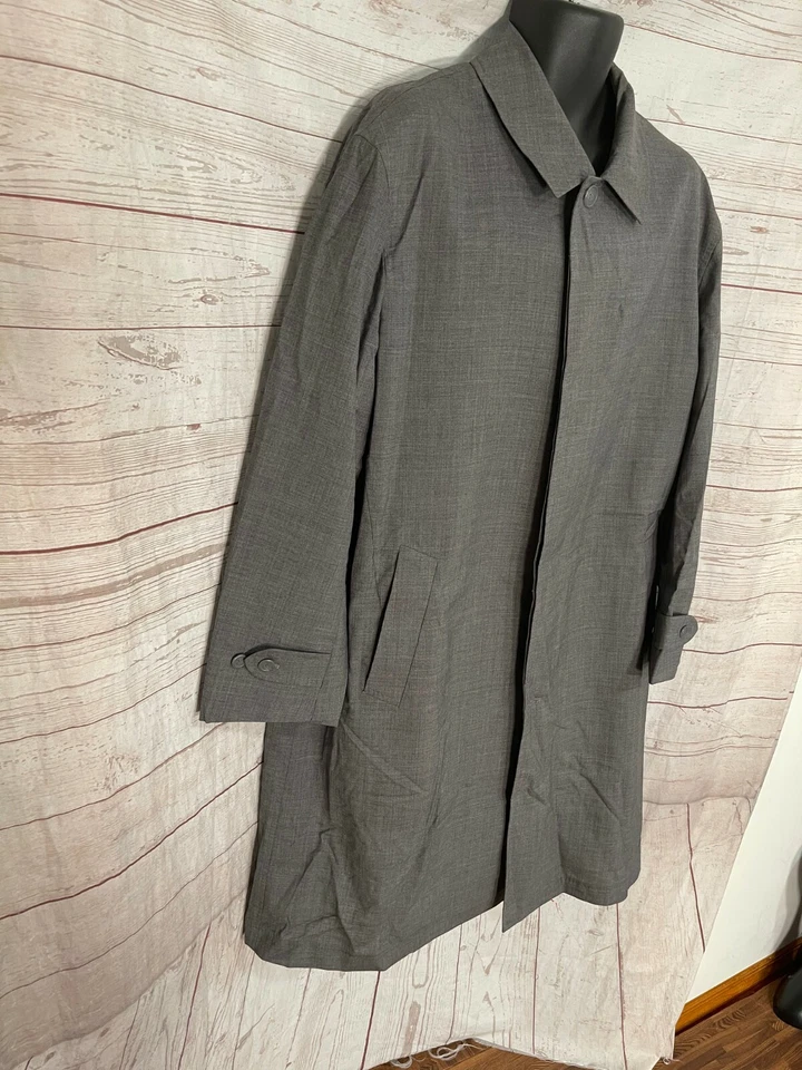 Gabardina Allegri Hombre Botón Delantero Manga Larga Color Gris Foto 3 de 4