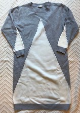 Womens Gray/Off White Geometric Sweater Dress One Size *NWT*