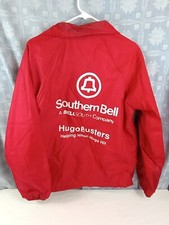 VTG Southern Bell Jacket Men Medium Red Hugo Busters Bell South Company Jacket