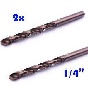 2x 5//16/" HSS CO M35 COBALT TWIST DRILL BIT FOR DRILLING HARD METALS STAINLESS