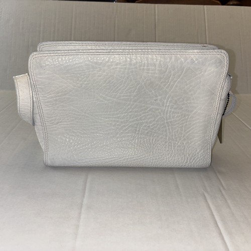 Vintage Andrea Jovine White Ivory Leather Shoulder Crossbody Bag - Picture 3 of 8