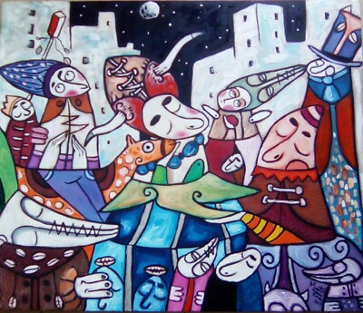 Carlos Mantilla  T:Dia De Reyes  oil On Canvas . 65x54Cm 2017