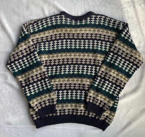 VTG Northern Isles Mens Sweater Large Cosby Grandpa 90s Crew Academia Preppy - Picture 3 of 6