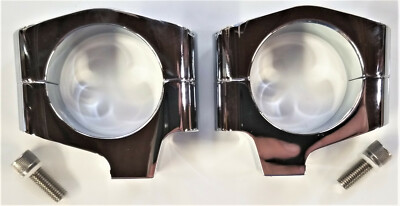 Custom Cycle Engineering Chrome 49mm Fork Mount Turn Signal Clamps 