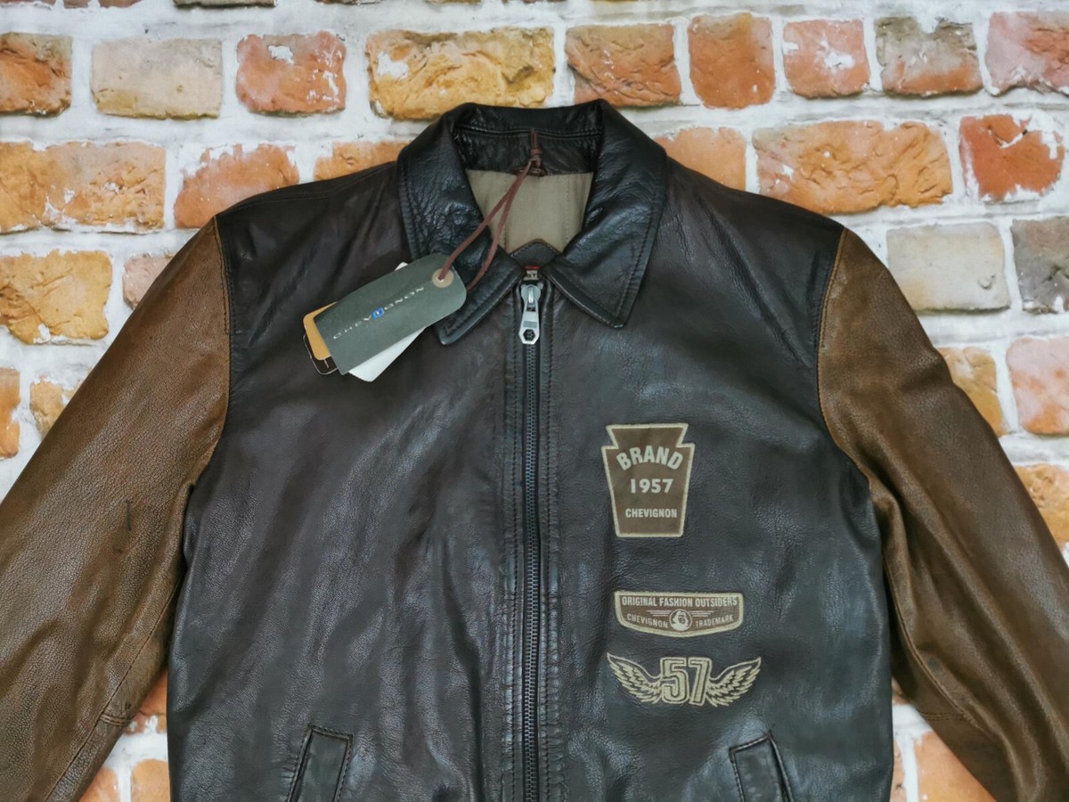 New Chevignon 1957 Vintage Leather Jacket R.W.D. Barry Brown New Chevignon 1957 Vintage Leather Jacket R.W.D. Barry Brown