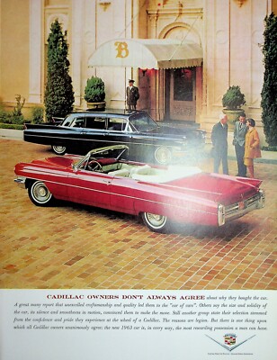 Original 1963 Cadillac Ad: '63 Cadillac Owners Don't Always Agree